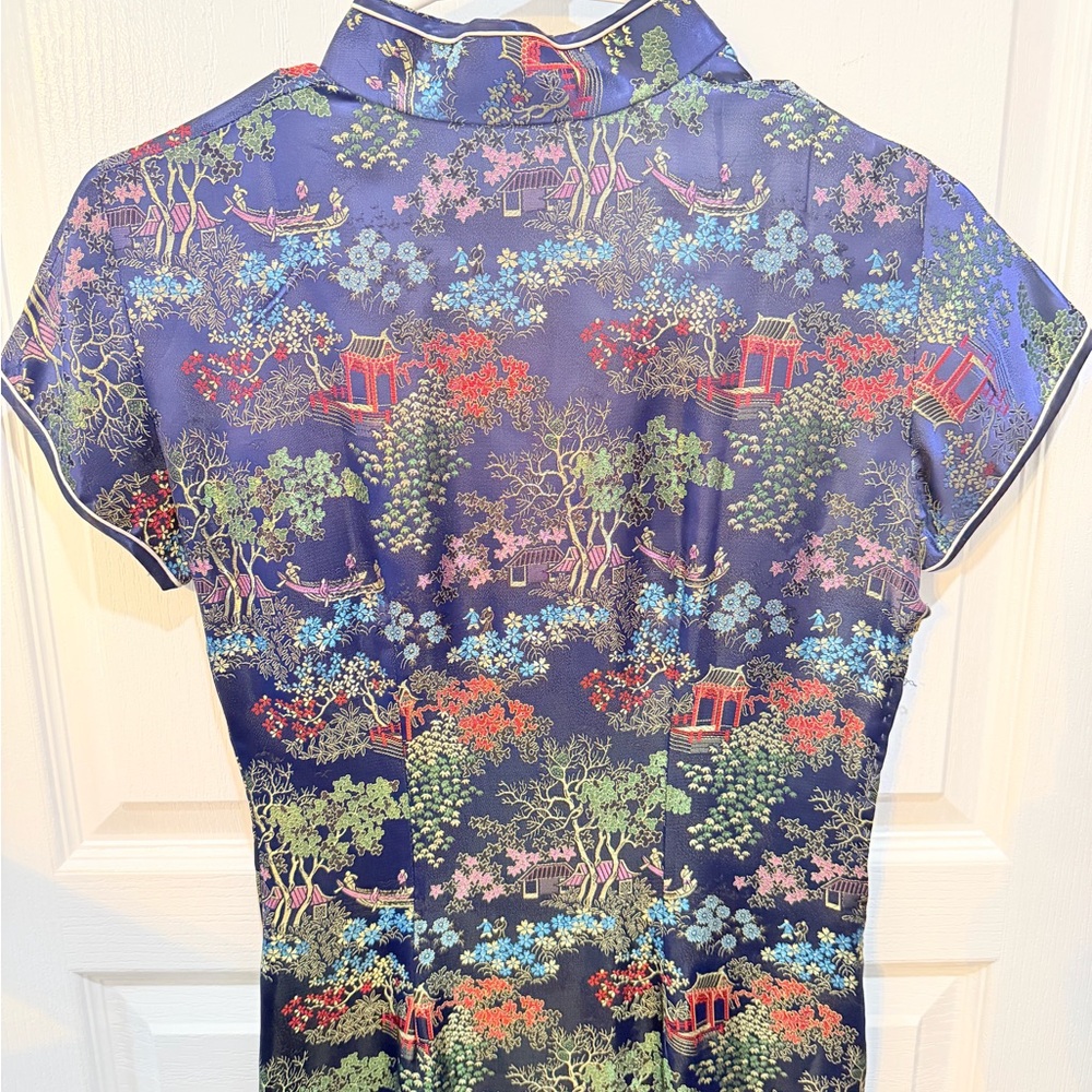 Vintage Traditional From Hong Kong Kimono Dress Size Small Silk - Picture 7 of 15